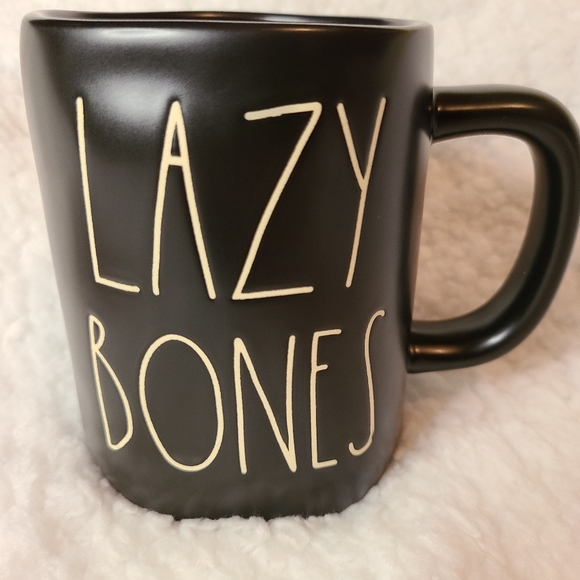 Rae Dunn Halloween Black Lazy Bones Mug - Picture 7 of 8